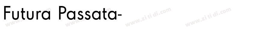 Futura Passata字体转换